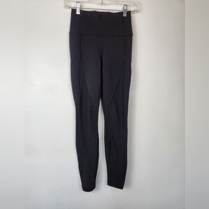 Lululemon Wunder Train Ribbed High Rise Pants Tights Black Size 4.
